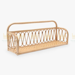 Modern Boho Design Style Rattan <b>Wall</b> Hanging <b>Shelf</b> Natural Color Home Decoration <b>for</b> <b>Bedroom</b> Hotel Living Room - Product Image 6