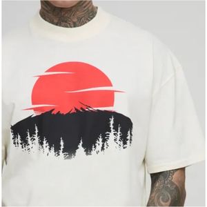 เสื้อยืดผ้าฝ้าย100% สำหรับผู้ชายเสื้อยืดพิมพ์ลายสีดำโอเวอร์ไซส์ - Product Image 4