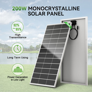 Panneau solaire monocristallin rigide demi-cellule pour extérieur, 200W, 22% d'efficacité, vente en gros, entrepôt américain - Product Image 2