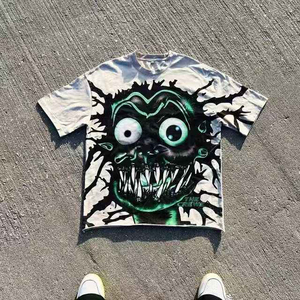 T-shirts amples pour hommes en coton 100% légers et respirants, motif lettres, impression de logo personnalisée, service OEM - Product Image 6