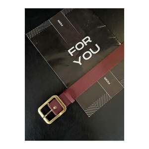 Ceinture pour femme avec boucle dorée, ceinture pour pantalon, ceinture pour veste, ceinture pour robe, ceinture pour chemise - Bourgogne - Product Image 1