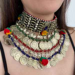 Haute qualité à la mode Style afghan en acier inoxydable ensembles de bijoux Turquoise personnalisé femmes Vintage mariage boucle d'oreille collier pour - Product Image 3