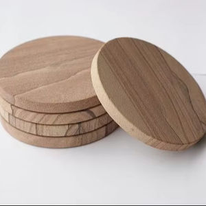 Posavasos elegantes de nogal de calidad premium, alfombrillas y almohadillas de protección de mesa de madera - Product Image 1