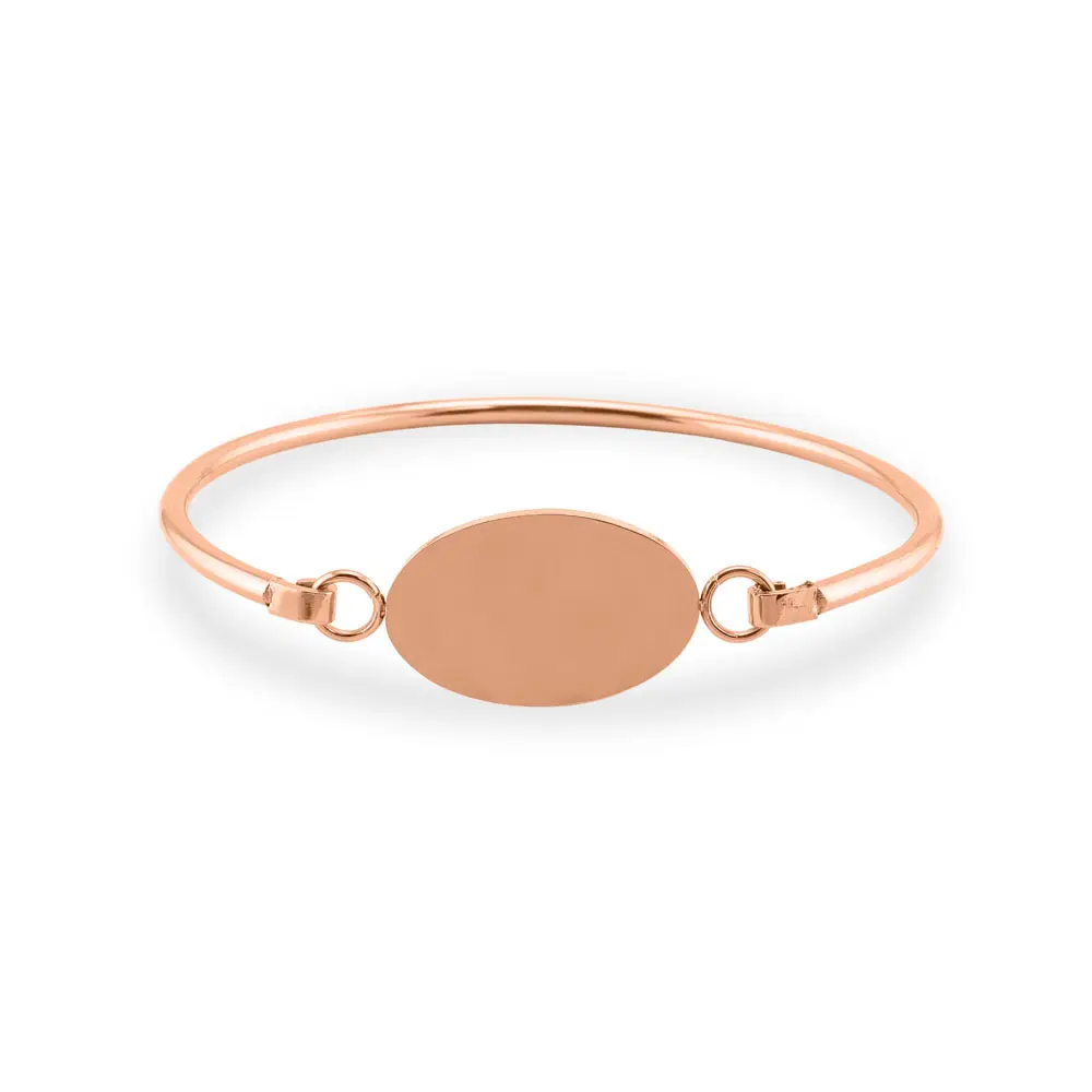 Wholesale Jewelry Top Grade Rose Gold Plated Stainless Steel Engravable Bracelet for Women Premium Quality High Demanded