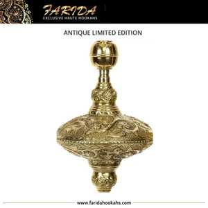 Set de Narguile Mini de Latón Martillado Egipcio de Edición Limitada de Lujo Farida, Reproducción Única con Accesorios de Manguera - Product Image 5