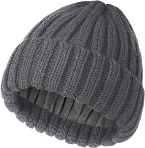 Gorro de Punto con Forro Polar, de Spandex/Poliéster, para Hombre y Mujer, Gorro de Invierno Suave, Grueso, Cálido, Transpirable e Impermeable para Nieve y Esquí - Product Image 1