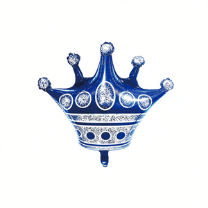 Globo Corona Azul de 76 cm, Decoración para Fiestas, Globo de Aluminio con Forma de Corona - Product Image 2