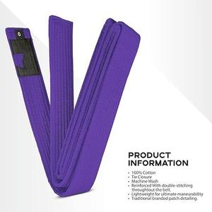 Cinturón de Judo de Alta Calidad Personalizado en Color, 100% Algodón, 220g, Ajuste Universal, Cinturón de Artes Marciales con Impresión de Logotipo Personalizado MS-JB-01 - Product Image 3