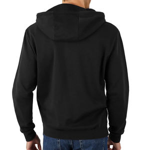 Venta al por mayor Sudaderas con capucha bordadas de peso pesado 100% algodón Color sólido Hombres Sudaderas con cremallera Fabricantes - Product Image 2
