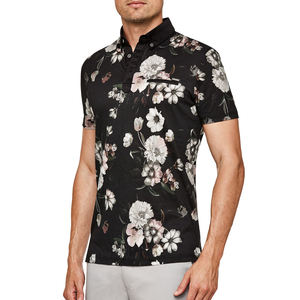 Polo de algodón con estampado de logotipo para hombre, camiseta de manga corta transpirable, de alta calidad - Product Image 3