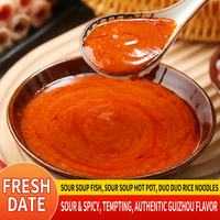 Soupe rouge authentique au goût de Litsea Cubeba |   Bouillon fermenté héritage |   Base de fondue chinoise Tangy de Guizhou, procédé ancien, vente en gros