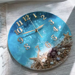 Reloj de pared de madera epoxi de resina Superior, reloj para el hogar, decoración artística de pared para el hogar y uso hecho a mano, decoración del hogar - Product Image 6