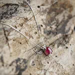 Collar de joyería fina de diseñador hecho a mano de plata de ley 100% con piedras preciosas ovaladas de rubí Natural 925 para mujer personalizado - Product Image 3