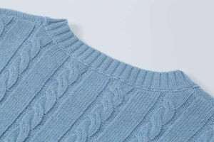 Pulls en tricot pour hommes de haute qualité, personnalisés, anti-froissement, 100% coton, vente en gros, col rond, manches longues, pulls chauds pour hommes - Product Image 5