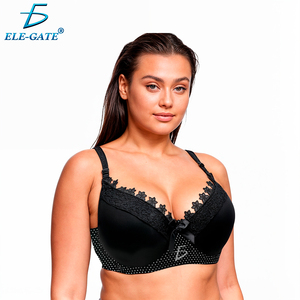 Reggiseno Push-Up Regolabile Traspirante in Pizzo, Stile Sexy a Coppa Piena, con Motivo 3D, Sottile, in Poliammide Morbida e Cotone, Metodo di Tessitura Monopezzo - Product Image 1