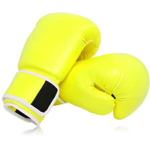 Gants de boxe professionnels personnalisés pour l'entraînement au MMA, lacés, en cuir antidérapant, gants de sparring avec logo personnalisé pour adultes - Product Image 1