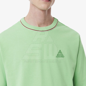 T-shirts pour hommes à manches courtes, séchage rapide, légers, écologiques, en polyester/coton, logo personnalisé OEM, vente en gros - Product Image 2