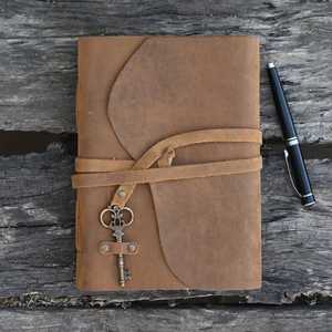 Elegante alfombra de algodón antiguo Vintage hecha a mano de grano completo de cuero genuino Key Journal novedad y decoración creativa del hogar - Product Image 2