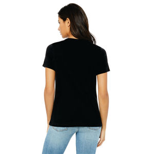 Airlume-Camiseta holgada de manga corta para mujer, Camiseta de algodón peinado y anillo de 32, 100% oz, Vintage, color negro, 4,2 - Product Image 3