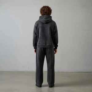 Chándal con Capucha de Diseño Nuevo y Alta Calidad, Lavado Ácido, Estilo Urbano, 100% Algodón, Transpirable, Antibolitas, para Invierno - Product Image 2