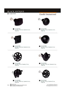 Bouton de placard noir gravé de petite taille en tortue de qualité supérieure pour l'extérieur de la commode d'hôtel/fabricant direct d'entrepôt - Product Image 6