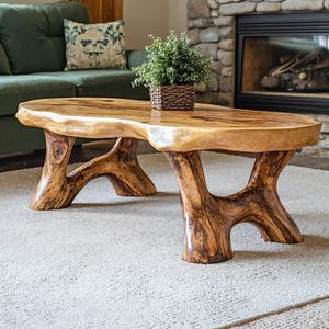 Table basse en bois contemporaine pour salon urbain, améliorant l'intérieur avec une finition naturelle - Product Image 2