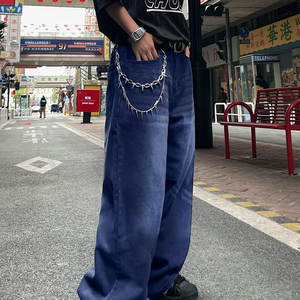 2025 bonne qualité élégant vêtements pour hommes Denim pantalon vente chaude le plus élégant Vintage Design hommes surdimensionné Denim pantalon - Product Image 6