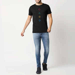 Vestido de Camiseta 100% Camiseta de algodón para hombres Loose Fit Impreso Ringer Transpirable Servicios OEM Buena venta para hombres Camiseta de sublimación - Product Image 4