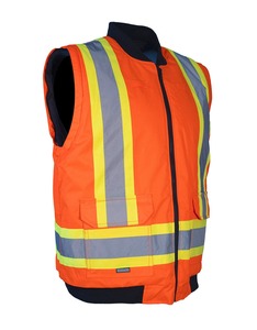 Gilet de sécurité réfléchissant de contrôle de la circulation pour la sécurité routière et routière gilet réfléchissant OEM à usage industriel fabriqué au Pakistan - Product Image 1