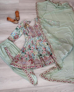 Venta caliente nuevo diseñador indio y pakistaní étnico Salwar Kameez con trabajo manual parte superior inferior y Dupatta incluido en el precio - Product Image 5