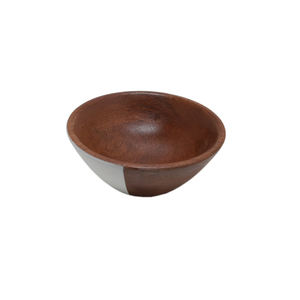 Nouveau bol de service de nourriture de forme ronde en bois décoratif fini naturel pour la Table à manger de cuisine bols de service de nourriture et de collations - Product Image 5