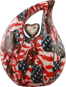 Urne en forme de larme en métal massif Style américain unique Capacité de 210 pouces cubes pour les cendres humaines Urne funéraire commémorative - Product Image 6