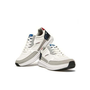 รองเท้าผ้าใบลำลองน้ำหนักเบาสำหรับผู้ชาย Red Chief Sports - สีขาว-เทา รองเท้าผ้าใบแบบหุ้มข้อต่ำ - Product Image 3