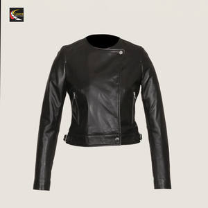 Chaqueta de cuero para mujer, venta al por mayor, producción a granel, alta calidad, precio barato - Product Image 1