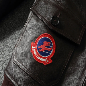 Vente en gros de veste en cuir de vachette véritable G1 avec col en fourrure, vestes de vol pour hommes, manteau aviateur, vestes d'hiver pour hommes - Product Image 6