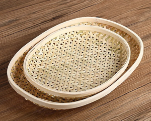 ตะกร้าคลุมอาหารทำจากไม้ไผ่ธรรมชาติทำด้วยมือตัวกรองตาข่ายลายสก๊อตเป็นมิตรกับสิ่งแวดล้อมและยั่งยืนผลิตจากเวียดนาม - Product Image 6