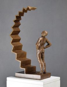 Escultura de Metal hecha a mano con cinta elegante y grande, diseño retorcido abstracto moderno con función de arte Pop a medida para el vestíbulo del Hotel - Product Image 6