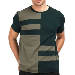 Nueva llegada 100% tela de algodón tasa razonable o cuello media manga logotipo personalizado hombres camiseta de moda - Product Image 1