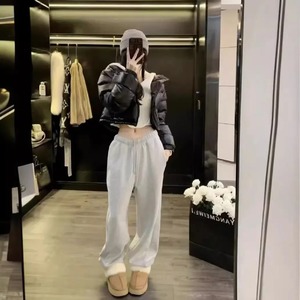 Top Coat Cropped Thickened Stylish Puffer Jacket Naked <b>Belly</b> Style for Men and Women - Product Image 3