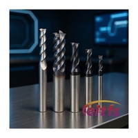 EITFS Efficacité Conique Résistant À L'usure TiAlN Fin Surface Distributeur Rapide Avec Flûtes Cutter End Mills