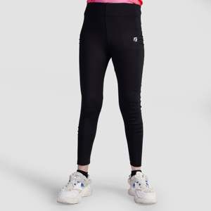 Leggings taille haute Power Petal en Spandex/Nylon noir, XL, sport/décontracté, extensibles, respirants, en tissu tricoté avec motif logo, pour le yoga - Product Image 1