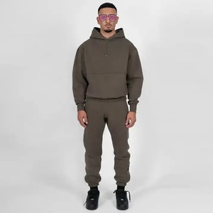 Conjuntos Deportivos de Invierno para Hombre al por Mayor, Sudadera Holgada y Gruesa con Capucha y Pantalones Flexibles - Product Image 5