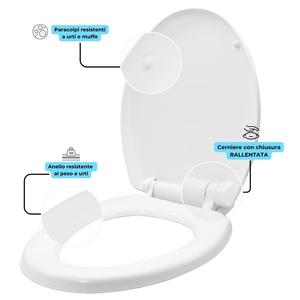 Sistema di chiusura morbida in polipropilene PP bianco coprisedile universale Design Tablet accessorio da bagno-confezione da 1 - Product Image 2