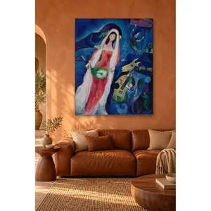 Fida Marc Chagall La mariée dans la nuit bleue Impression sur toile - Product Image 5