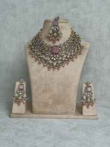 ชุดเครื่องประดับทองแดงแบบโบราณดีไซน์เนอร์สร้อยคอและต่างหูชุบทองคำขาวเครื่องประดับเพทายชุดปาร์ตี้สวยงานแต่งงาน - Product Image 5