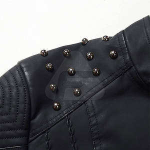 Chaquetas de cuero genuino para mujer, nuevo diseño elegante, chaqueta de cuero - Product Image 4