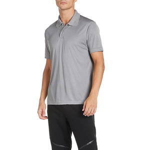 Camiseta de golf informal de manga corta para hombre, cuello redondo para Polo en patrón sólido, tela de punto que absorbe la humedad de 200 gramos - Product Image 6
