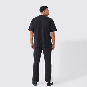 Custom Print High Quality O Neck 100% Cotton Tees For Men 220 GSM Customize Your <b>T</b>-<b>shirts</b> Drop Shoulder <b>Black</b> <b>Plain</b> <b>T</b> <b>Shirts</b> - Product Image 3