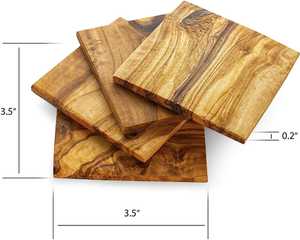 Dessous de verre en bois artisanat luxe moderne by mn exports sous-verres en noyer - Product Image 2