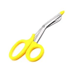 7.5 Plastic Handle EMT Shear Scissors Yellow EMT Paramedic Bandage Shears Scissors BY INNOVAMED